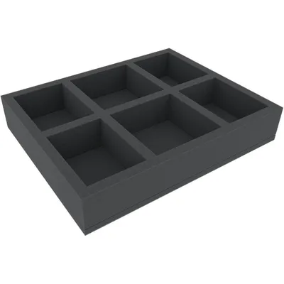 Imagen del producto de Insert de espuma de 60 mm con 6 compartimentos para miniaturas grandes