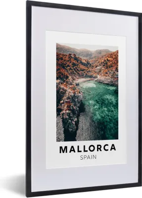 Produktbild von MuchoWow® Gerahmtes Poster Mallorca - Spanien - Berge 40x60 cm - Poster mit Schwarzem Bilderrahmen Wandposter Rahmen Foto Bilder - Poster in Rahmen