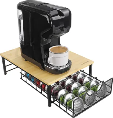 Produktbild von Navaris Bambus Kapselhalter kompatibel mit Tassimo Kapseln - Kaffeepads Aufbewahrung 54 Kaffeekapseln - Kaffee Kapsel Behälter - Kapselständer aus