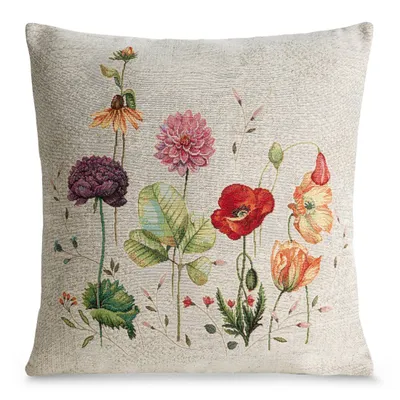 Produktbild von Kopfkissenbezug mit Gobelinmuster 45x45cm floral Design Blumen