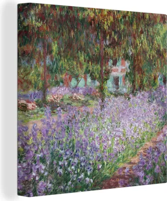 Obrázek produktu pro OneMillionCanvasses® - Obraz na plátně - Umělcova zahrada v Giverny - Obraz od Claude Monet, nástěnný obraz, nástěnné dekorace obrazy obývací pokoj, 20x20cm