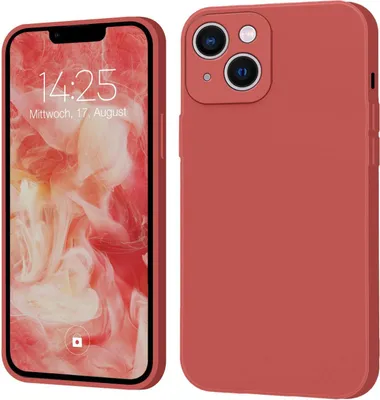 Produktbild von Hülle für iPhone 14 Case Cover Bumper Silikon Softgrip Schutzhülle Farbe: Rot