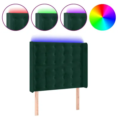 Obrázok produktu pre vidaXL LED čelná doska tmavozelená 93x16x118/128 cm Velvet