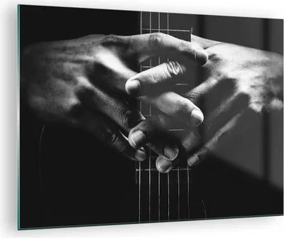 Produktbild von Bilder auf glas - Einteilig - Gitarre Musiker Musik - 70x50cm - Glasbilder - Wandbilder - Bilder - zum Aufhängen bereit - Wanddekoration aus Glas - Glas Bilder - Wandbild auf Glas - GAA70x50-4960