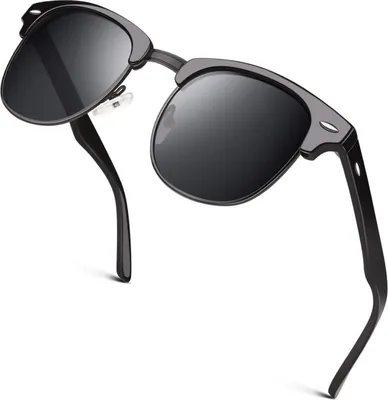 Produktbild von GQUEEN Horn Halbrahmen Polarisierte Sonnenbrille UV400 Schutz