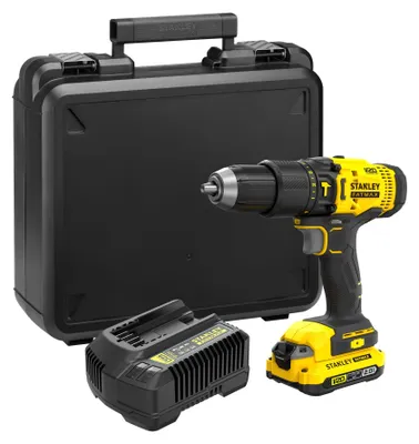 Produktbild von STANLEY FATMAX Schlagbohrmaschine 18V SFMCD711D22-QW mit 2 Li-Ion 2.0Ah Akkus