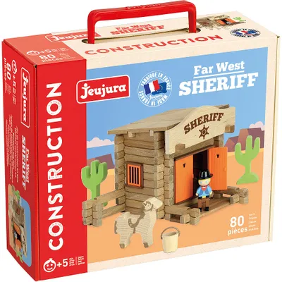Produktbild von Jeujura 80 Teile Sheriff Station Holzbausatz