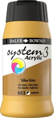 Zdjęcie produktu dla Daler Rowney System3 Farba akrylowa Yellow Ochre 500 ml 1 szt.