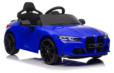 Immagine prodotto di BMW M4 elettrica, auto a batteria, verniciata di blu