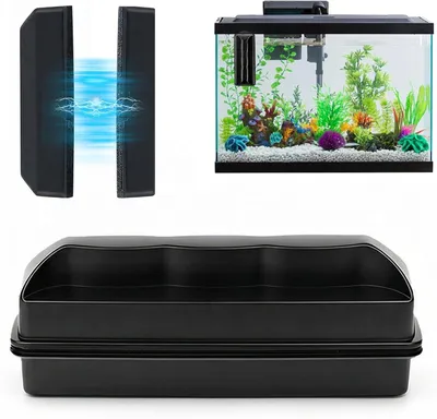 Produktbild von Aquarium Fensterreiniger Magnet, für Glas bis 6 mm, 11 x 3,8 x 4,5 cm, doppelseitig, für Aquarien