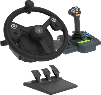 Obrázok produktu pre Hori HPC-043U, Volant + pedále + joystick, PC, Kábel, USB, Čierna, Kábel