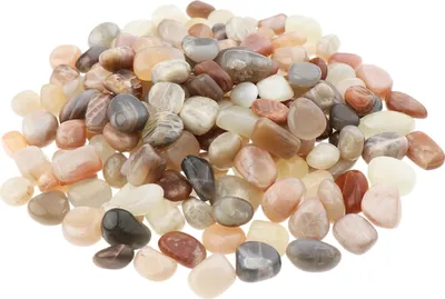 Produktbild von NKlaus 900g Edel Mondstein multicolor 15 - 25 mm Heilsteine Mineralstein Adulareszenz 14682