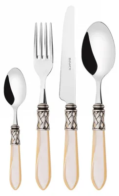 Immagine prodotto di ALADDIN Ghiera Argento Anticato, Posate Set 16 pz, Scatola con Finestra, Casa Bugatti