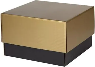 Zdjęcie produktu dla Pudełko Ozdobne Prezentowe Kartonik czarno-zł. z wiekiem 300x300x200mm