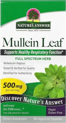 Produktbild von Nature's Answer Mullein Leaf (90 Kapseln) 083000162985