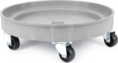 Zdjęcie produktu dla Wózek do beczek Wiltec do 400 kg, solidny wózek transportowy Ø 60 cm, wózek do beczek z kółkami skrętnymi, pomoc transportowa z kółkami, wytrzymała płyta rolkowa do beczek