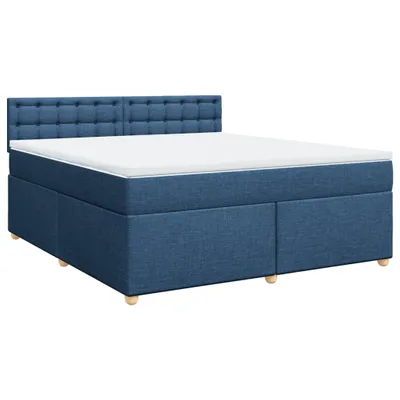 Produktbild von Boxspringbett mit Matratze Blau 180x200 cm Stoff
