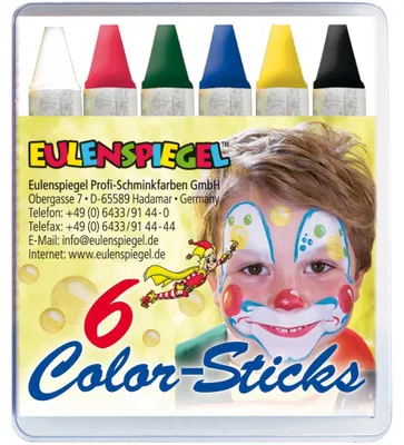 Produktbild von EULENSPIEGEL Color Sticks 6 Stück Kunststiffetui