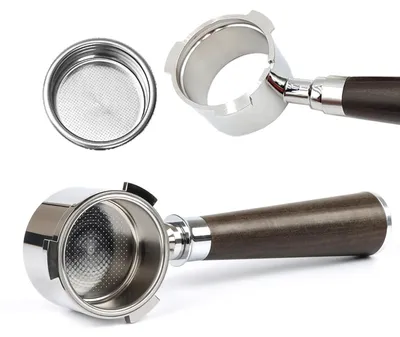 Productafbeelding van Omgoods - 51 mm Bottomless Portafilter voor Espresso Machines - met Walnoothandvat