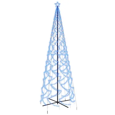 Produktbild von vidaXL LED-Weihnachtsbaum Kegelform Blau 1400 LEDs 160x500 cm