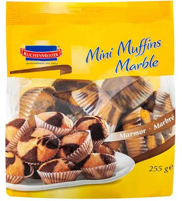 Zdjęcie produktu dla KuchenMeister mini muffinki biszkopt marmurkowy z niskotłuszczowym kakao 255g