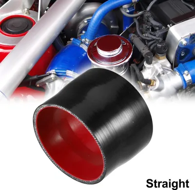 Image de 95-102mm 3.7"-4" ID Droit Coupleur Silicone Tuyau Noir pour Voiture