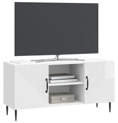 Obrázok produktu pre vidaXL TV skrinka, lesklá biela, 102 x 34,5 x 50 cm, drevotrieska