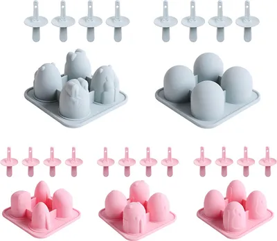 Obrázek produktu pro CANDeal 5 sad mini zmrzliny na tyčích s 20 popy, silikonové formy na zmrzlinu pro opakované použití Zmrzlina na tyčích Snadno uvolnitelná zmrzlina na tyčích pro DIY zmrzlinu Domácí zmrzlina Po