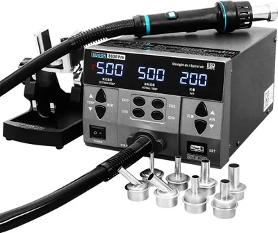 Obrázek produktu pro Pájecí stanice, výkon 1300 W, zobrazení teploty v reálném čase, SUGON 8630Pro, 220 V
