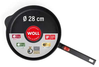 Produktbild von Woll Eco Logic QXR Guss-Flachpfanne - Induktiv -, Ø 28 cm, 5 cm hoch, mit abnehm