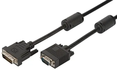 Produktbild von Digitus DVI Adapter-Kabel, 2 m, DVI-I, VGA (D-Sub), Nickel, 1920 x 1200 Pixel, Kupfer