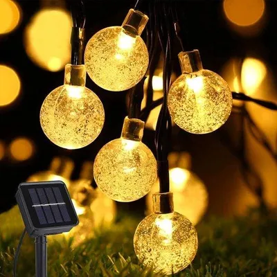 Obrázek produktu pro Solární osvětlení, 50 LED, 8 m, vodotěsné, do zahrady a na terasu