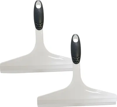 Produktbild von Novaliv 2x Duschabzieher 23,5 cm Weiß ergonomischer Griff Wasserabzieher Dusche Abzieher Scheibenabzieher Glasabzieher Bad accressoires Duschwandabzieher Badabzieher Duschwischer Glaswischer