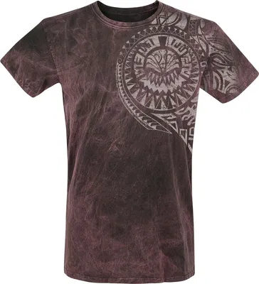 Produktbild von Outer Vision T-Shirt Herren Burned Magic bordeaux Rockwear 100% Baumwolle XL