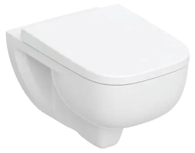 Produktbild von Geberit Renova Plan Set Wand-WC Tiefspüler, TurboFlush, mit WC-Sitz