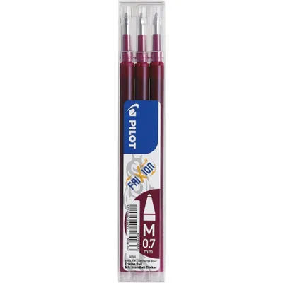 Image de Pilot BLS-FR7-WR-S3 Recharge pour roller FriXion BLS-FR7 - 0,4 mm, rouge foncé, lot de 3