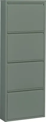 Obrázek produktu pro Schuhkipper >Bert< 4 Klappen, 8 paar Schuhe, in salbei, Metall - 51x137x16cm (BxHxT)