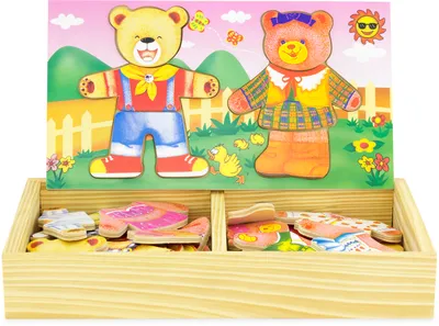 Produktbild von Holzpuzzle DRESS-UP PUZZLE Mama und Papa Bär Kinderspielzeug 36 Teile