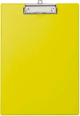 Produktbild von MAUL Klemmbrett A4 Hochformat Karton Folie gelb