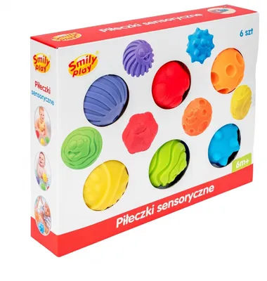 Zdjęcie produktu dla Piłki sensoryczne 6 szt SP84508 AN01 (zabawka, dla najmłodszych)