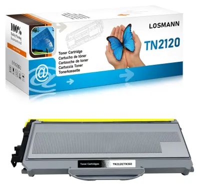Obrázek produktu pro LOSMANN, 1 kus tonerové kazety, kompatibilní jako náhrada za Brother TN-2120 TN2120, pro tiskárny Brother DCP-7030, DCP-7040, DCP-7045N, HL-2140, HL-2150N, HL-2170, HL-2170W, MFC-7320, MFC-7340, MFC-7440N, MFC-7840W