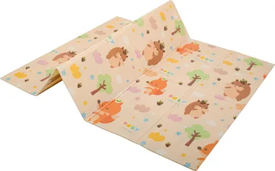 Obrázok produktu pre Vzdelávacia skladacia penová podložka obojstranná ježko/medveď 150x195cm