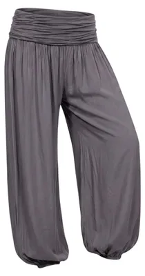 Produktbild von Haremshose Damen Yogahose weite Flatterhose unifarben Sommerhose 36-44 Gummizug