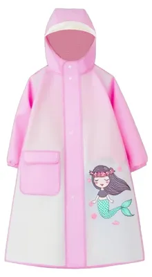 Productafbeelding van Kids Regen Poncho met Kap - Waterproof Poncho voor Buitenactiviteiten (Paars)