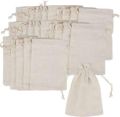 Produktbild von VBS Jutebeutel 11x16 cm 25 Stück Stoffbeutel Geschenktüten Säckchen Natur