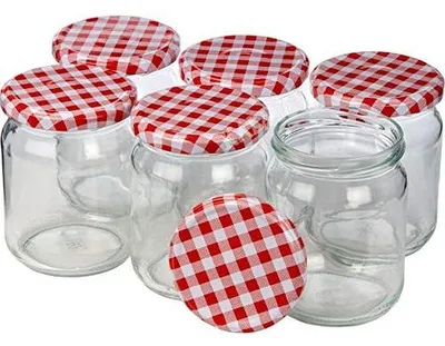 Immagine prodotto di Set di 6 vasetti di vetro con coperchio a vite, capacità 210 ml