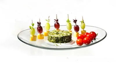 Produktbild von Servier Glast Teller Schale Speise platte Käse Antipasti Wurst Dessert Obst 32cm