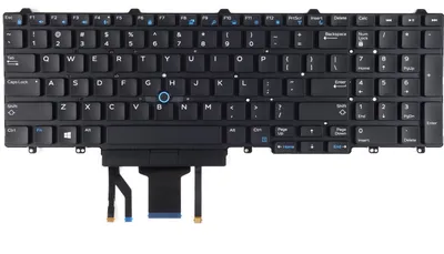Produktbild von Tradebit - Klávesnica pre DELL | English US QWERTY INT | Plná kompatibilita | Vysoko kvalitné materiály | Modely: E5550 E5570 E5580
