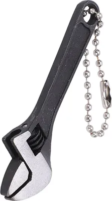 Immagine prodotto di Mini chiave a Esagono portachiavi, 2,5 pollici (6,35 cm), nera, regolabile, in acciaio, ideale per uso domestico, biciclette, officine, campeggio