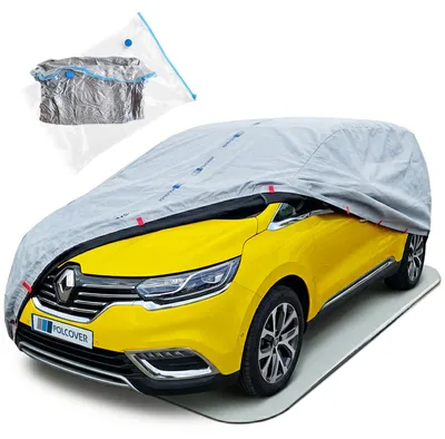 Produktbild von POLCOVER Autoabdeckung Wasserdicht Abdeckplane Auto Atmungsaktiv Sonne, Staub, Hagelschutz, UV-Schutz XL (480-495 cm) 11 mm Minivan - Autoplane Autohülle Winter & Sommer